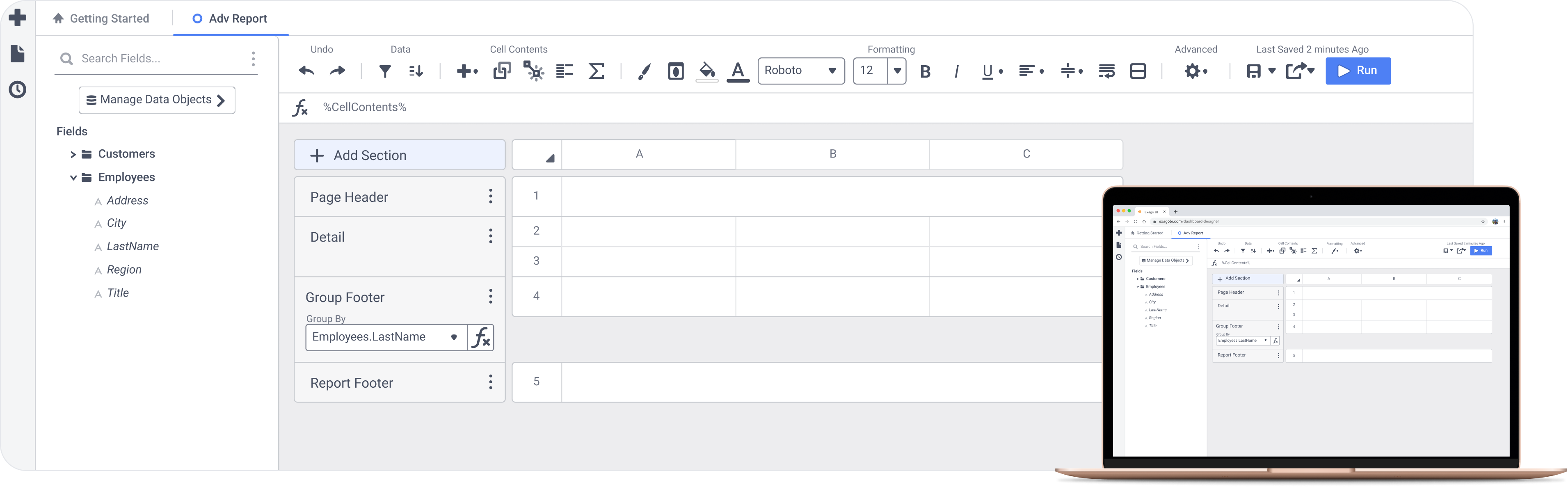 The final design with key usability enhancements implemented.